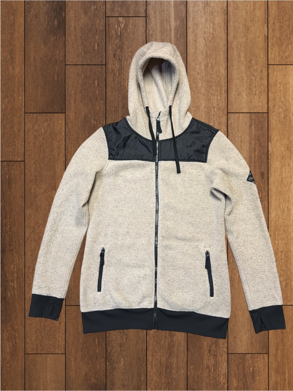 686 Jacket Women's Beige Full Zip Fleece Snowboard Ski Winter